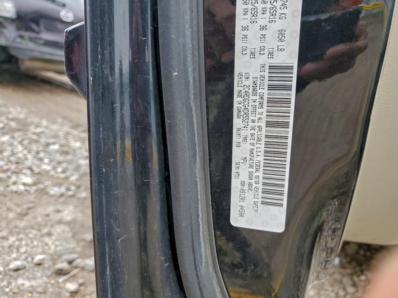 2013 Dodge Grand Caravan Sxt VIN: 2C4RDGCG4DR552741 Lot: 93659905