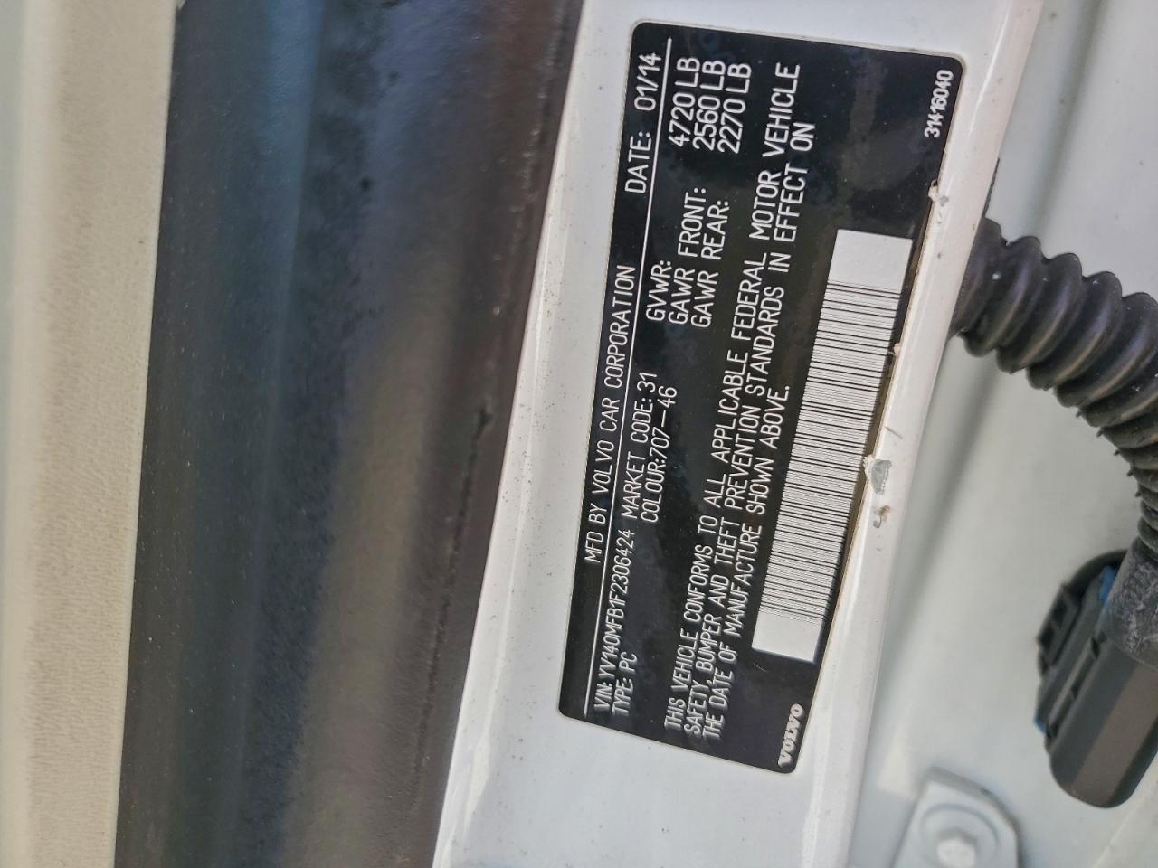 2015 Volvo S60 Premier VIN: YV140MFB1F2306424 Lot: 94247195