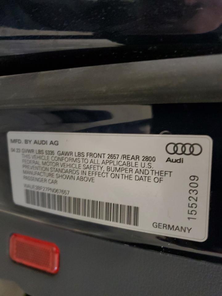 2023 Audi A6 Premium Plus VIN: WAUE3BF27PN067657 Lot: 91215945