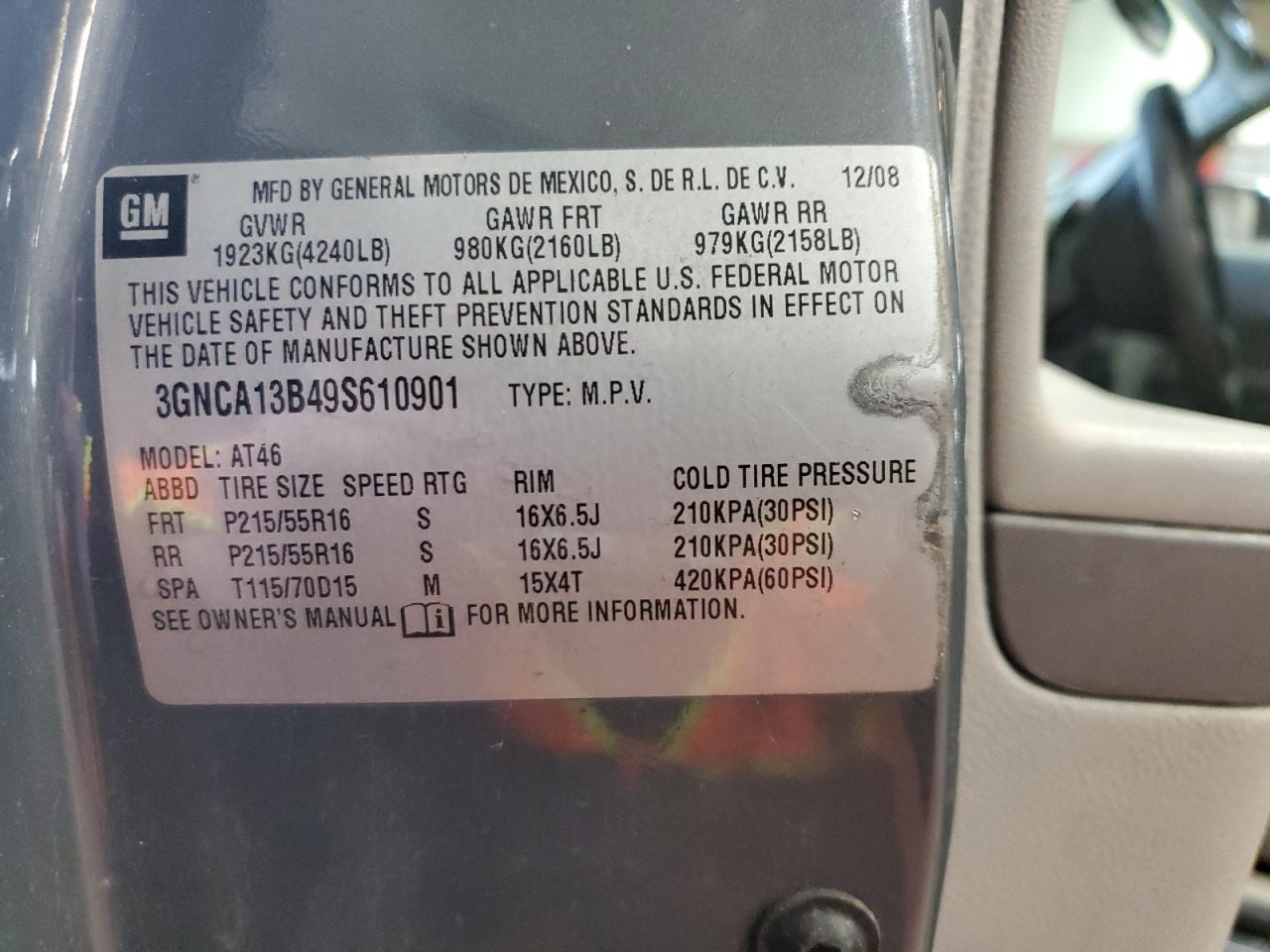 2009 Chevrolet Hhr Ls VIN: 3GNCA13B49S610901 Lot: 92954705