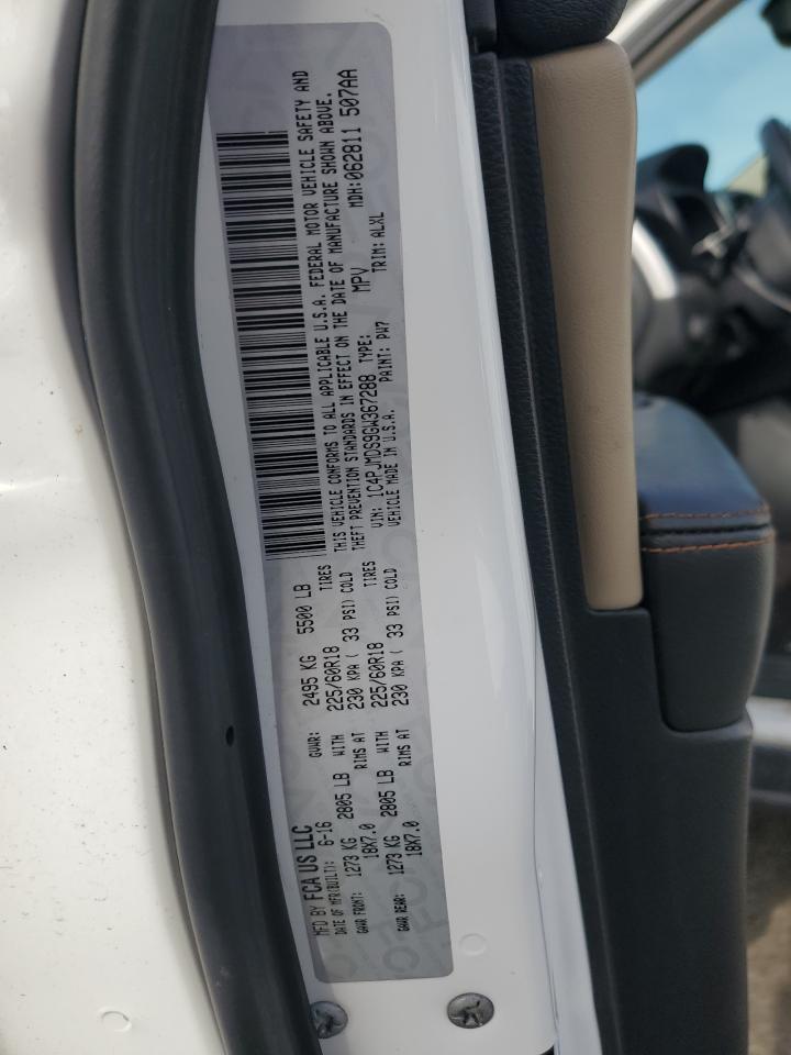 2016 Jeep Cherokee Limited VIN: 1C4PJMDS9GW367288 Lot: 91962075