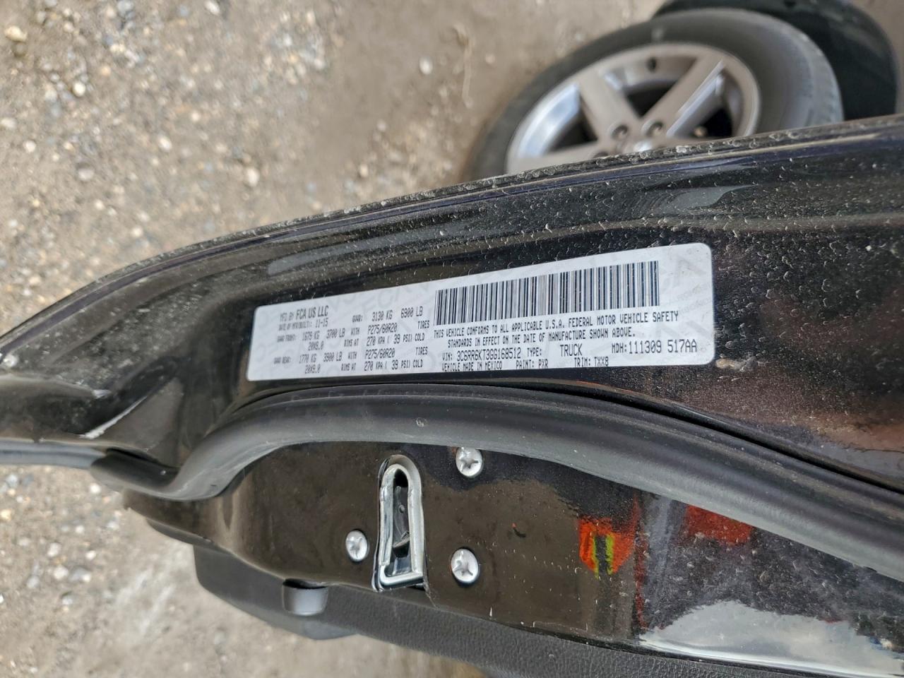 2016 Ram 1500 St VIN: 3C6RR6KT3GG168512 Lot: 93551165