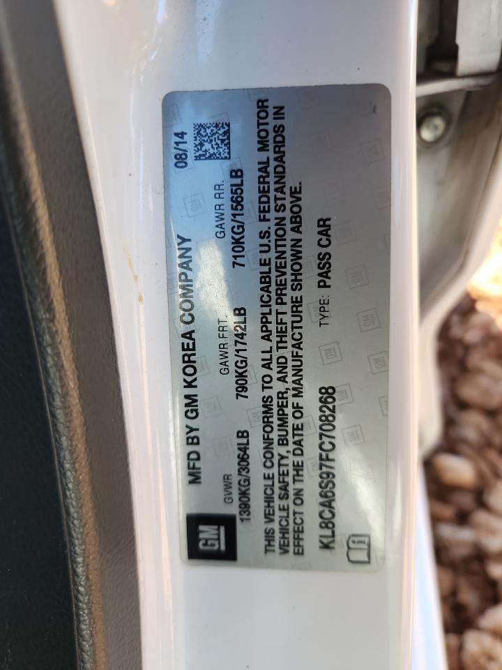 2015 Chevrolet Spark Ls VIN: KL8CA6S97FC708268 Lot: 91049495