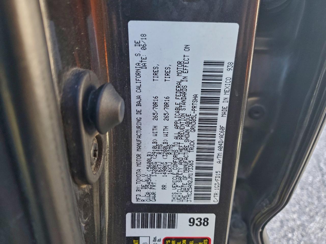 2018 Toyota Tacoma Double Cab VIN: 3TMCZ5AN2JM173365 Lot: 94127695