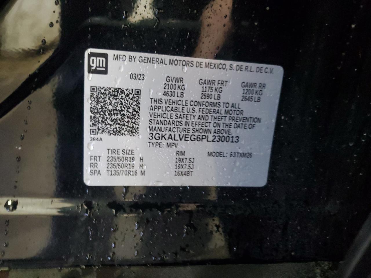 2023 GMC Terrain Slt VIN: 3GKALVEG6PL230013 Lot: 92077605