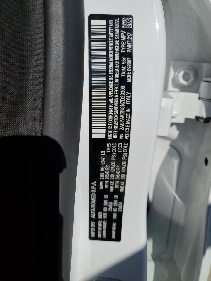 2022 Alfa Romeo Stelvio Ti VIN: ZASPAKBN8N7D29308 Lot: 92362555