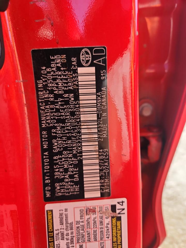 2005 Toyota Corolla Matrix Xr VIN: 2T1KR32E35C408045 Lot: 90943535