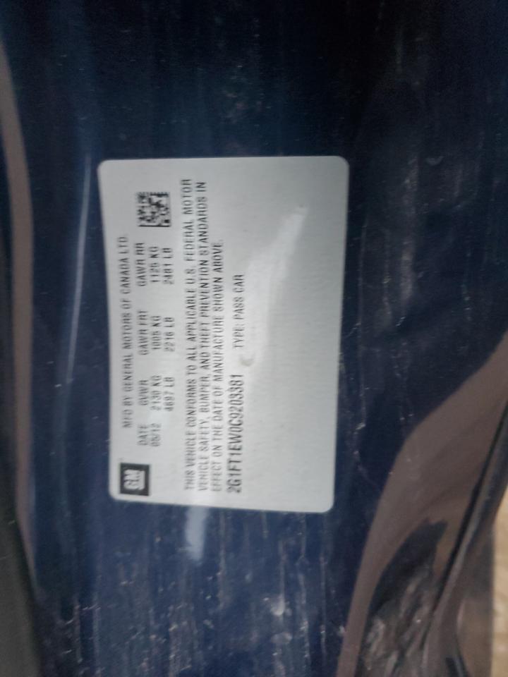 2012 Chevrolet Camaro 2Ss VIN: 2G1FT1EW0C9203381 Lot: 94033525