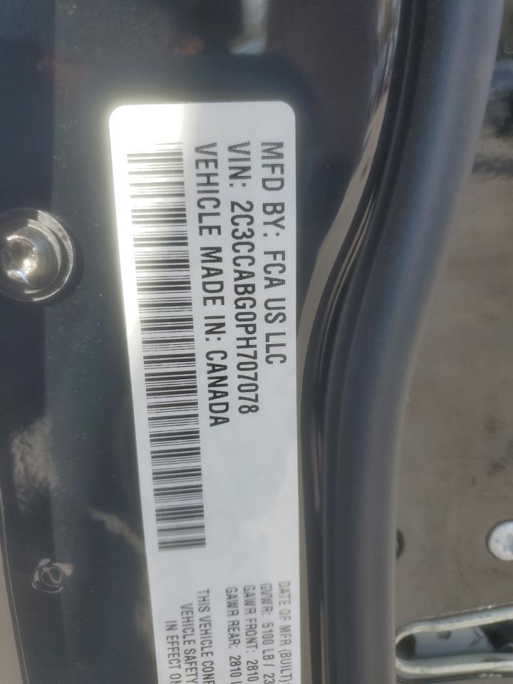 2023 Chrysler 300 S VIN: 2C3CCABG0PH707078 Lot: 90666655