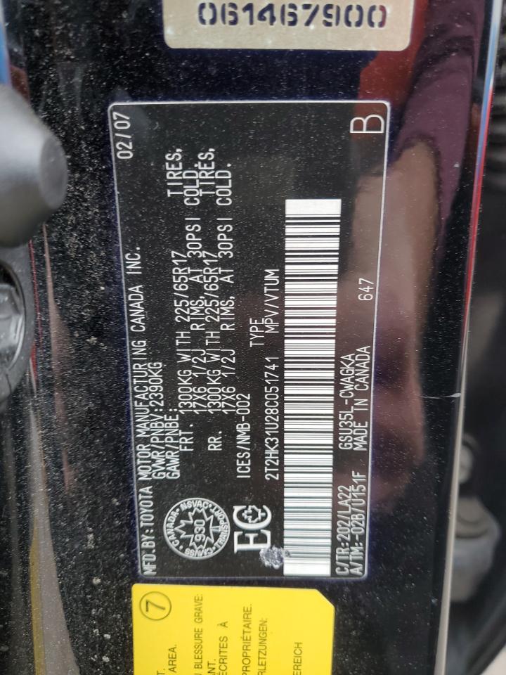 2008 Lexus Rx 350 VIN: 2T2HK31U28C051741 Lot: 90250695