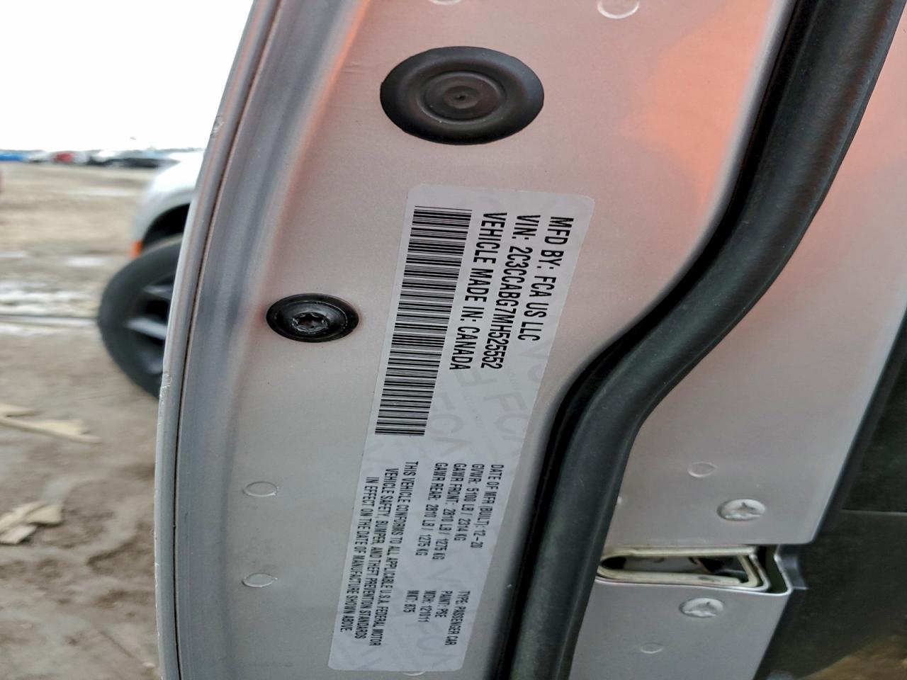 2021 Chrysler 300 S VIN: 2C3CCABG7MH525552 Lot: 94744905