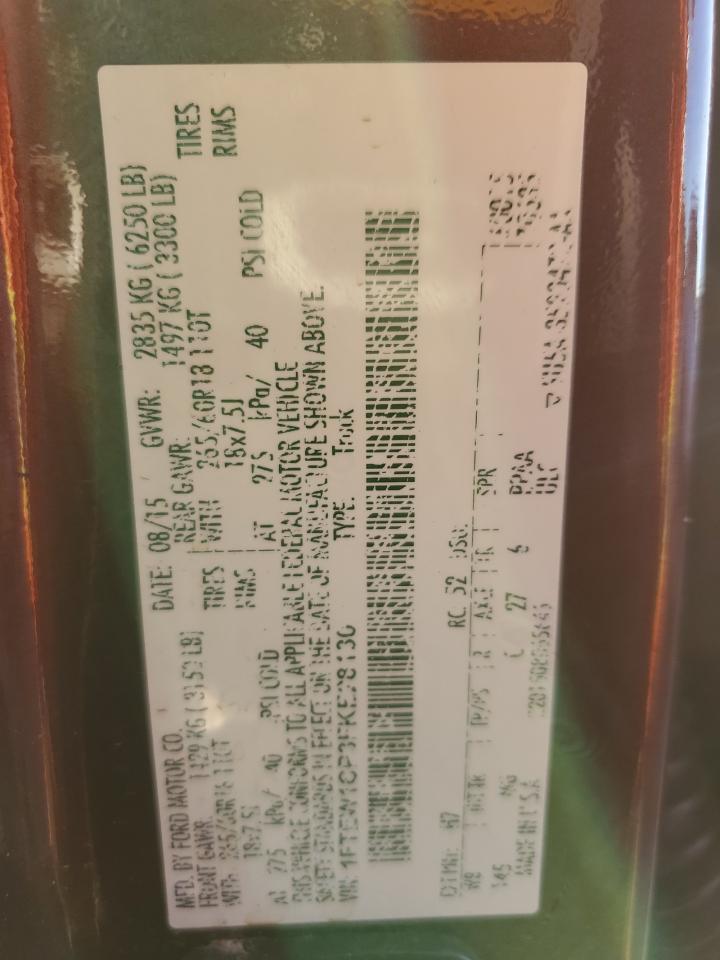 2015 Ford F150 Supercrew VIN: 1FTEW1CP3FKE28130 Lot: 91386075