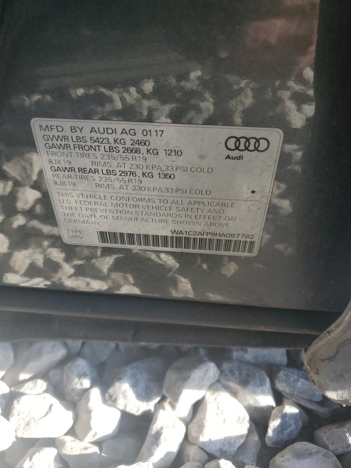 2017 Audi Q5 Premium VIN: WA1C2AFP9HA097782 Lot: 92375145