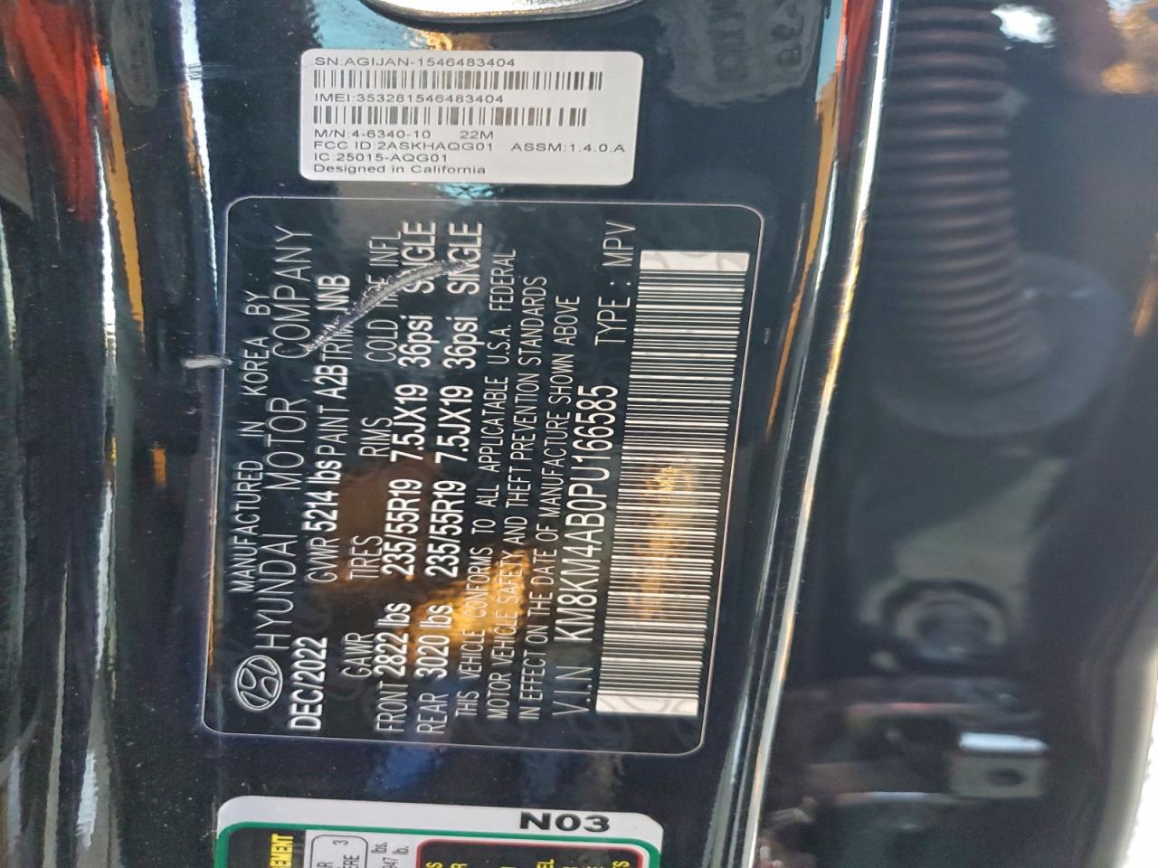 2023 Hyundai Ioniq 5 Se VIN: KM8KM4AB0PU166585 Lot: 94495285