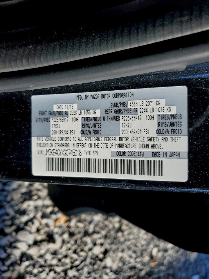 2016 Mazda Cx-5 Touring VIN: JM3KE4CYXG0745018 Lot: 93650135