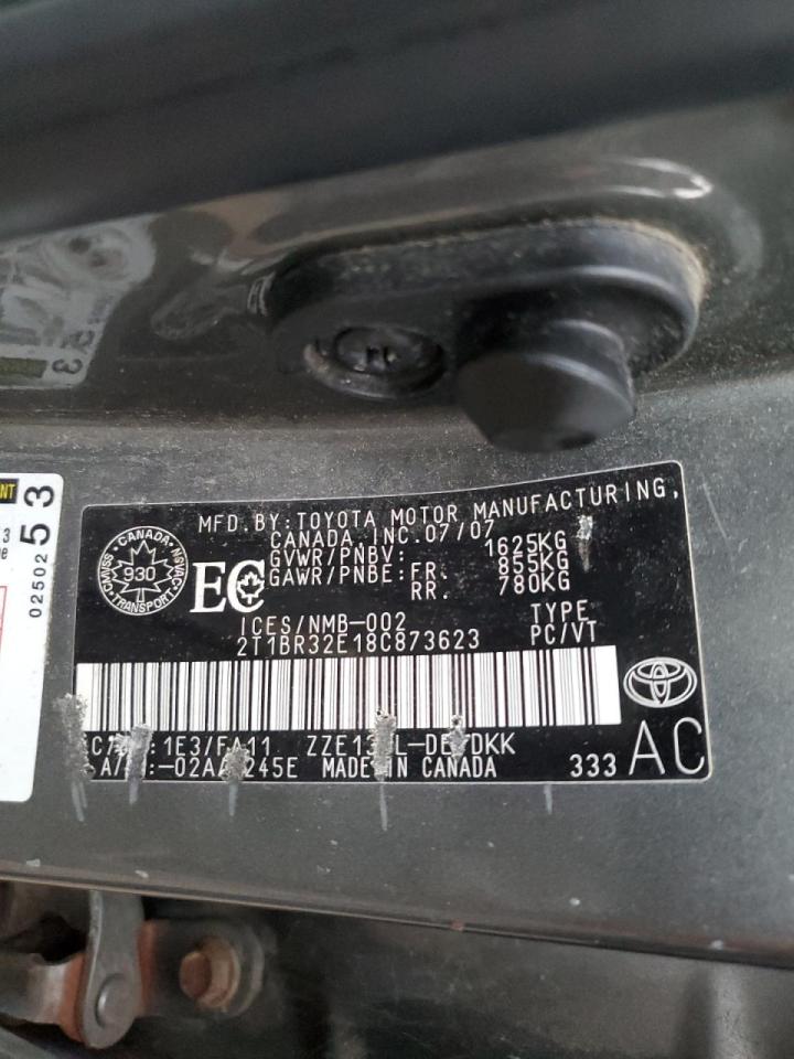 2008 Toyota Corolla Ce VIN: 2T1BR32E18C873623 Lot: 90679195