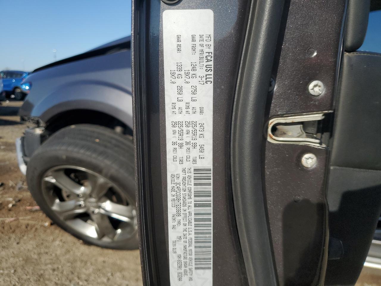 2017 Dodge Journey Crossroad VIN: 3C4PDCGG8HT633609 Lot: 92611605