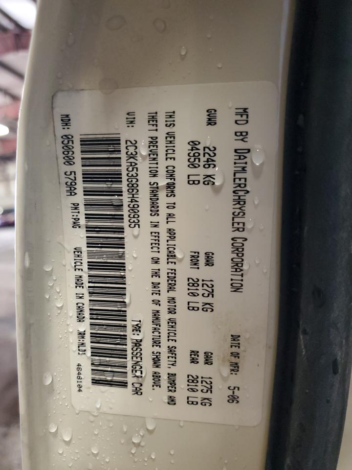 2006 Chrysler 300 Touring VIN: 2C3KA53G86H490935 Lot: 92988125