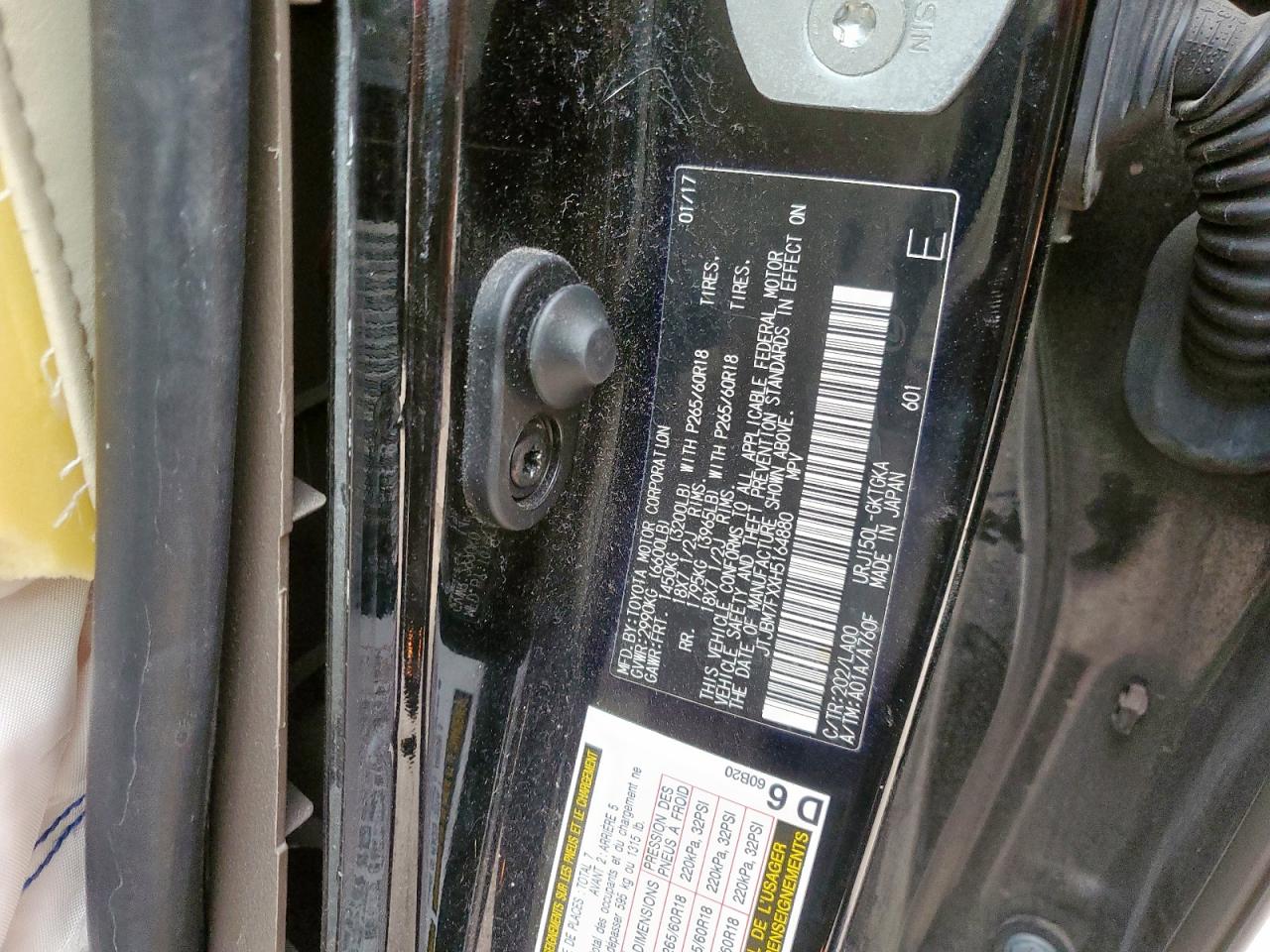 2017 Lexus Gx 460 VIN: JTJBM7FXXH5164880 Lot: 92244925