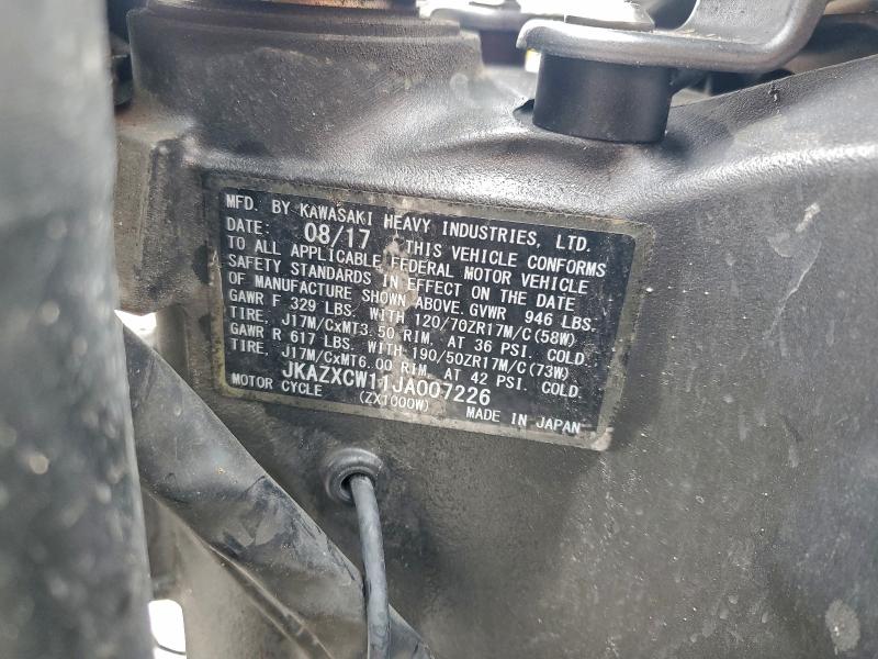 2018 KAWASAKI ZX1000 W  