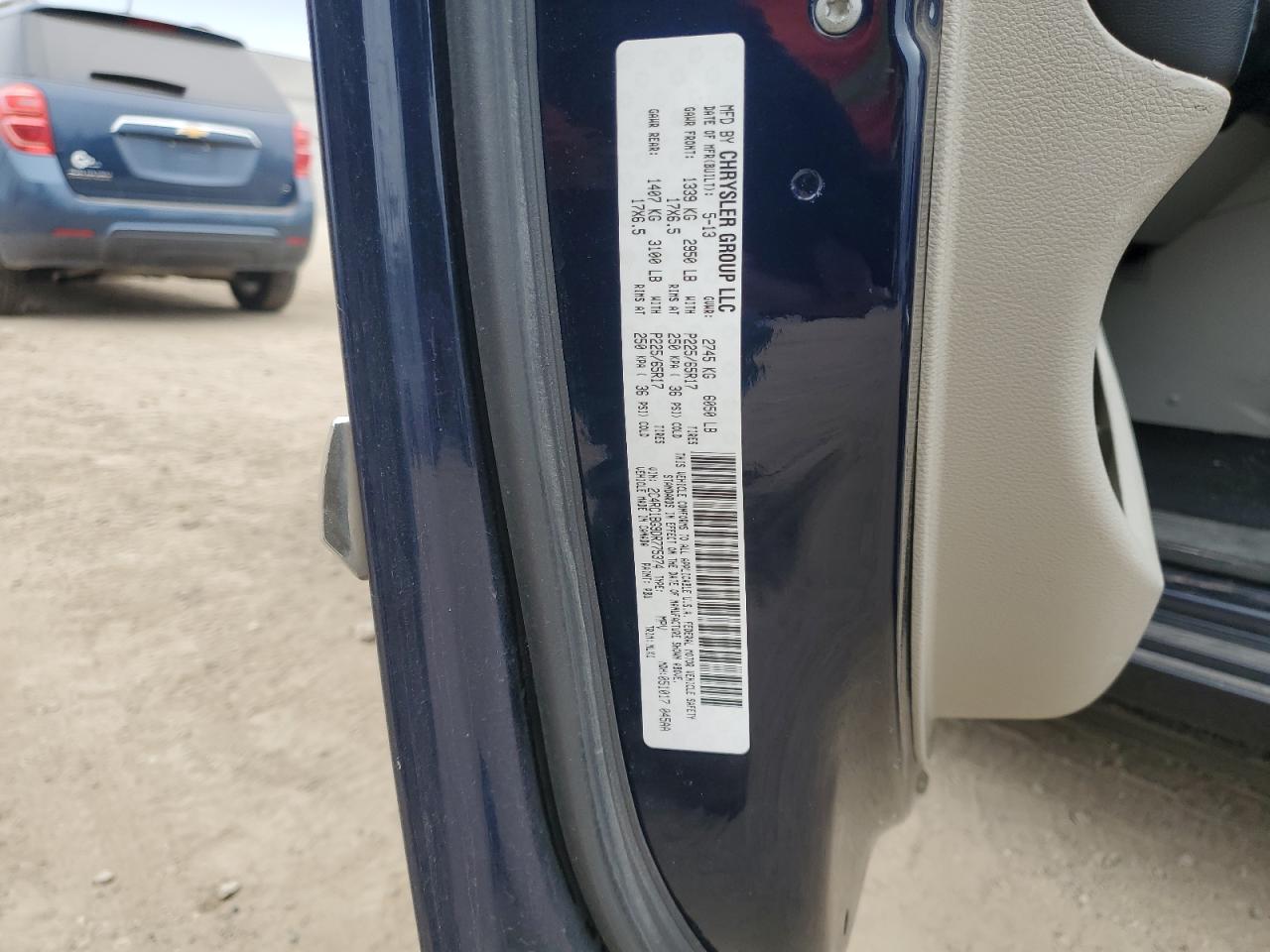 2013 Chrysler Town & Country Touring VIN: 2C4RC1BG9DR775374 Lot: 93229245