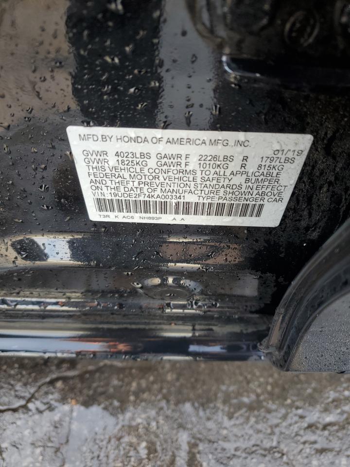 2019 Acura Ilx Premium VIN: 19UDE2F74KA003341 Lot: 93388485