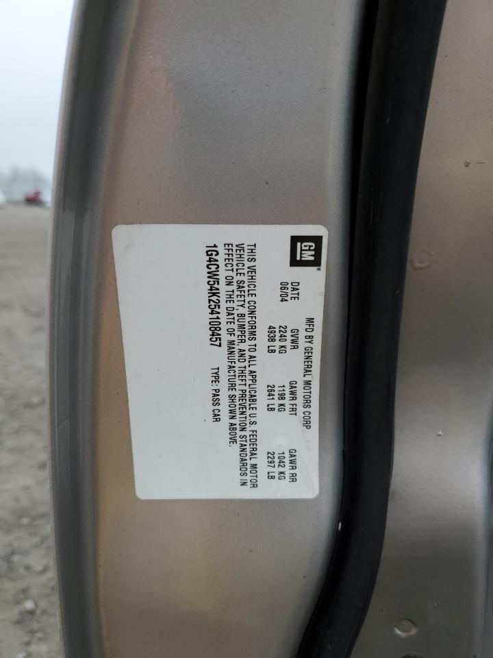 2005 Buick Park Avenue VIN: 1G4CW54K254108457 Lot: 93648805