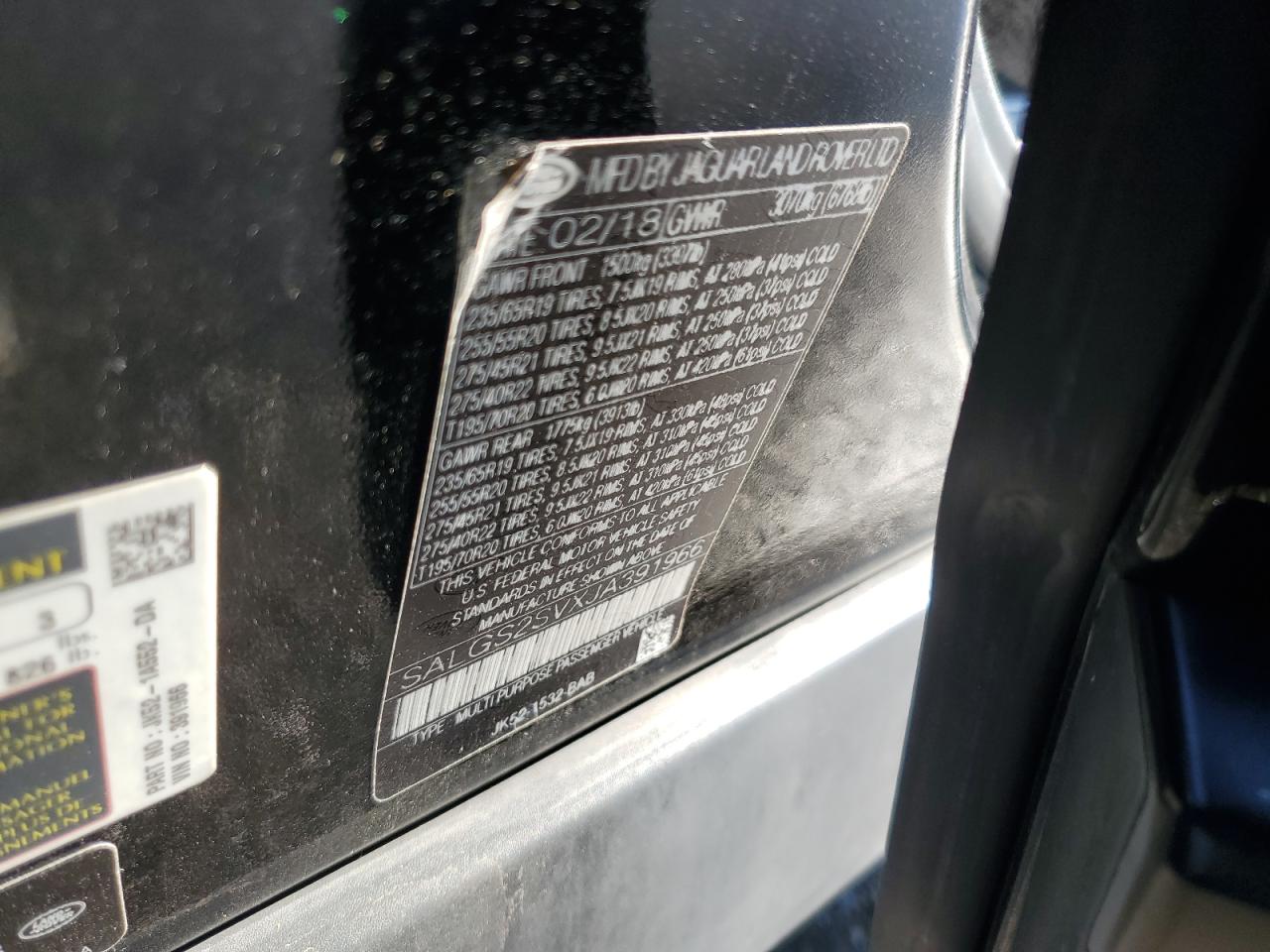 2018 Land Rover Range Rover Hse VIN: SALGS2SVXJA391966 Lot: 92844145