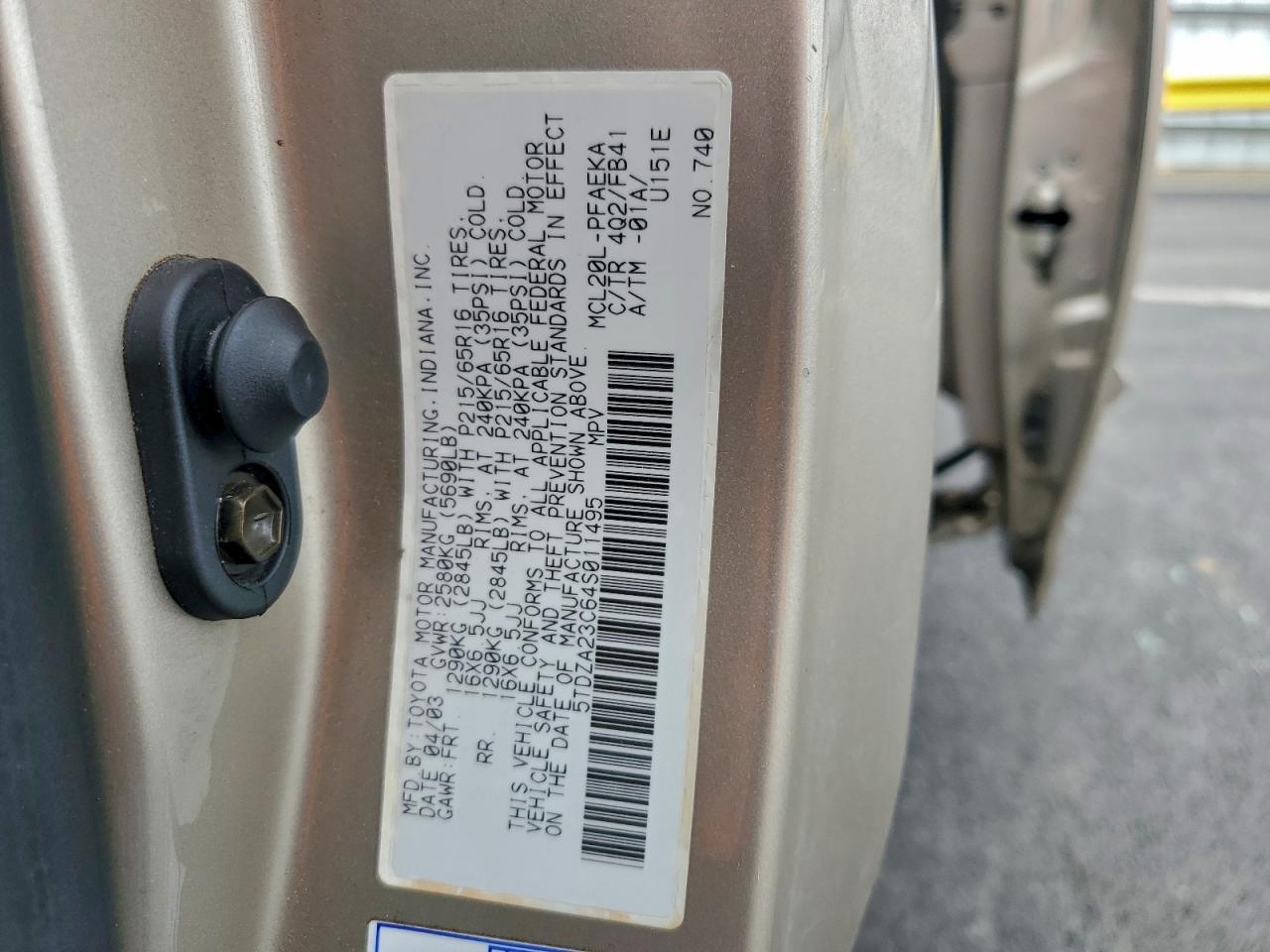 2004 Toyota Sienna Ce VIN: 5TDZA23C64S011495 Lot: 94253395