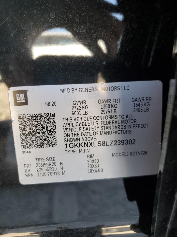 2020 GMC Acadia Denali VIN: 1GKKNXLS8LZ239302 Lot: 90881855