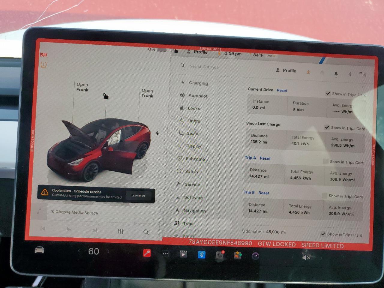 2022 Tesla Model Y VIN: 7SAYGDEE9NF548990 Lot: 93499255