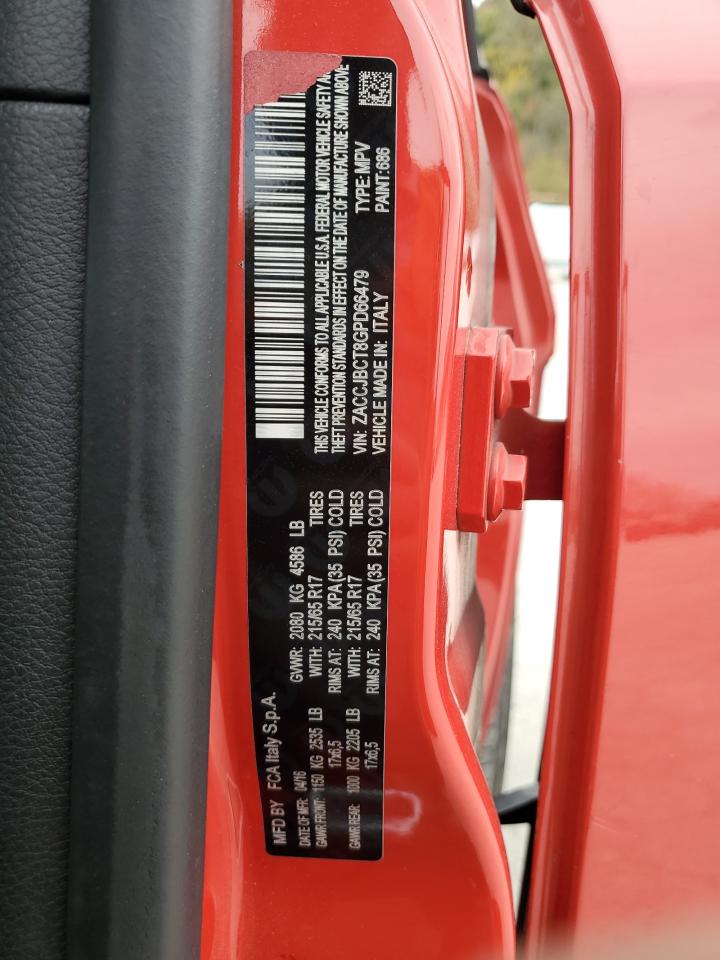 2016 Jeep Renegade Trailhawk VIN: ZACCJBCT8GPD66479 Lot: 92062395