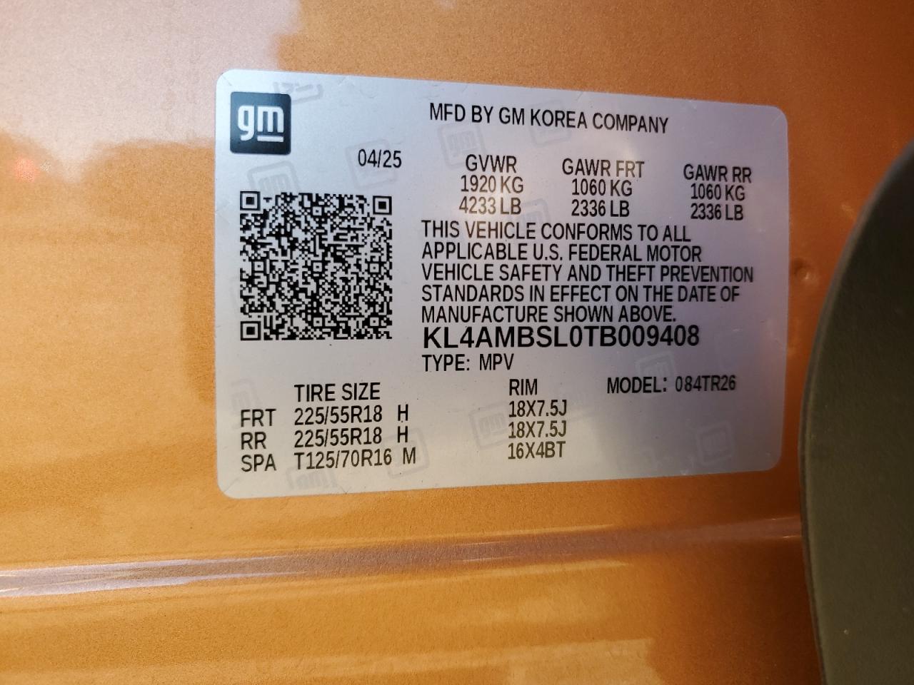 2026 Buick Encore Gx Preferred VIN: KL4AMBSL0TB009408 Lot: 91308335