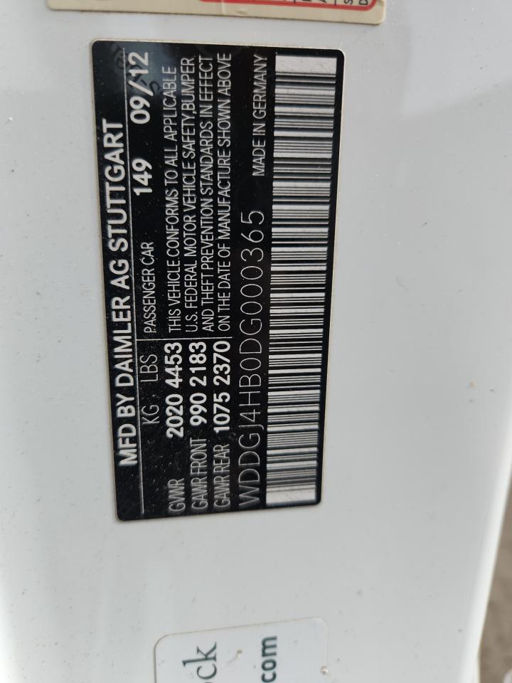 2013 Mercedes-Benz C 250 VIN: WDDGJ4HB0DG000365 Lot: 92466055