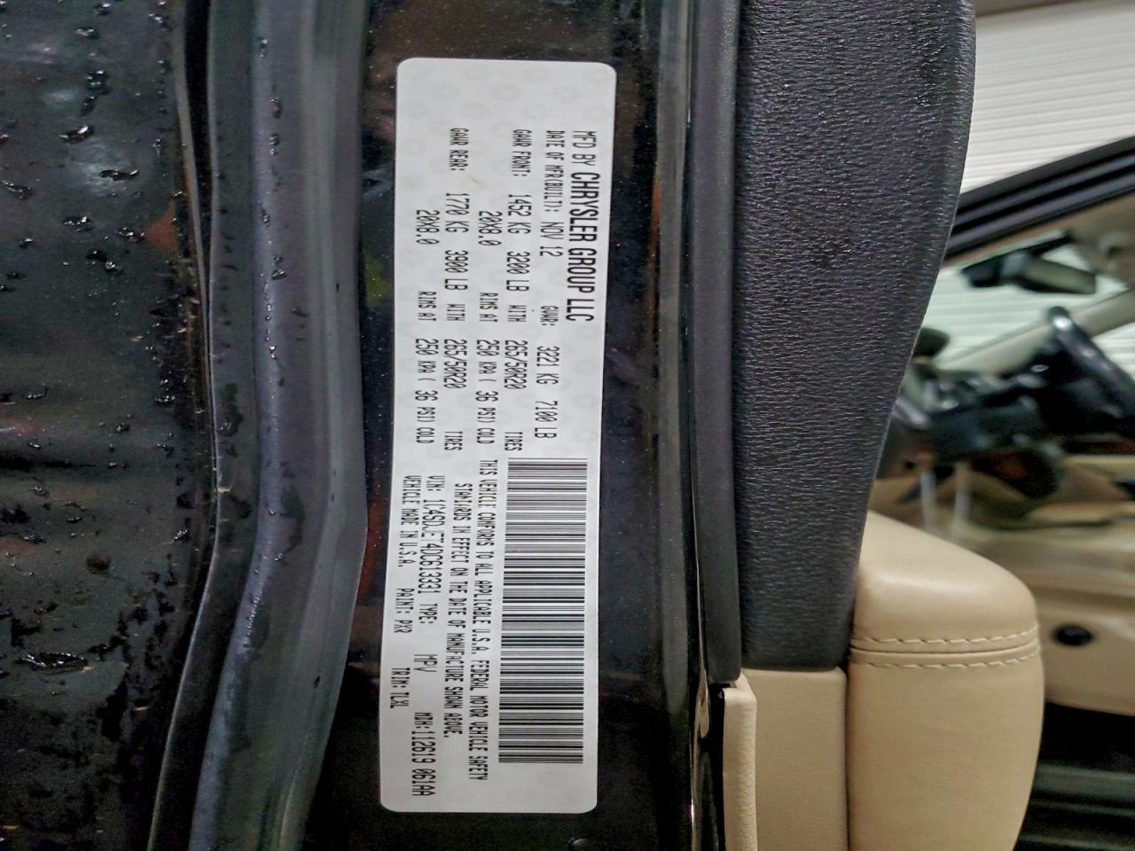 2013 Dodge Durango Citadel VIN: 1C4SDJET4DC613331 Lot: 93741815