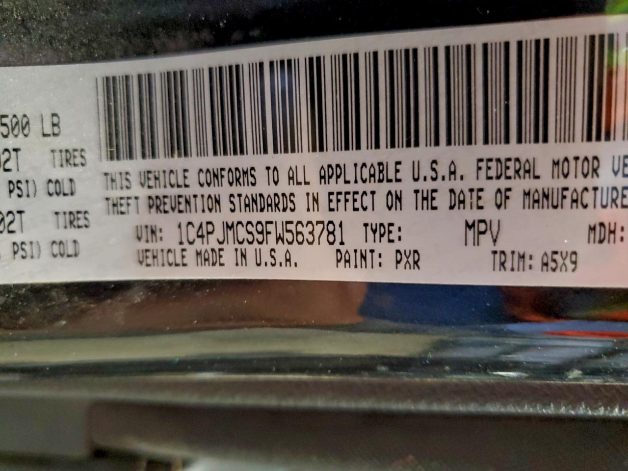 2015 Jeep Cherokee Latitude VIN: 1C4PJMCS9FW563781 Lot: 94117185