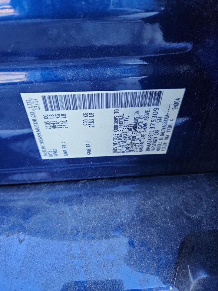 2018 Nissan Maxima 3.5S VIN: 1N4AA6AP9JC375309 Lot: 91922695