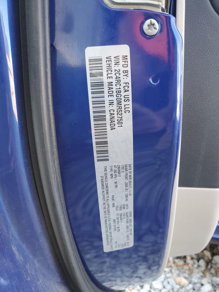 2021 Chrysler Pacifica Touring L VIN: 2C4RC1BG0MR527501 Lot: 92104085