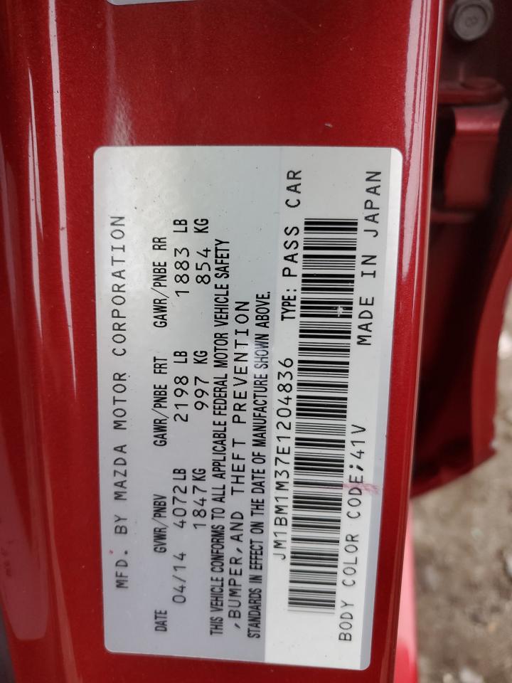 2014 Mazda 3 Grand Touring VIN: JM1BM1M37E1204836 Lot: 93534445