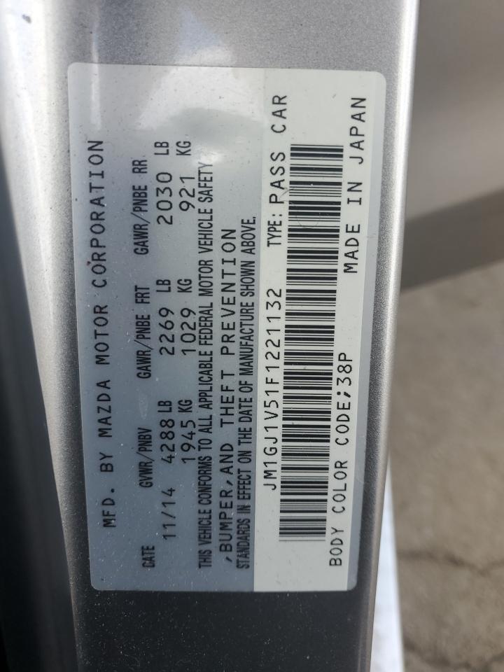 2015 Mazda 6 Touring VIN: JM1GJ1V51F1221132 Lot: 91675145