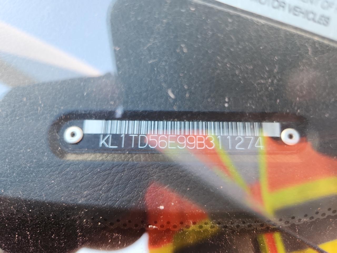 2009 Chevrolet Aveo Ls VIN: KL1TD56E99B311274 Lot: 91637775