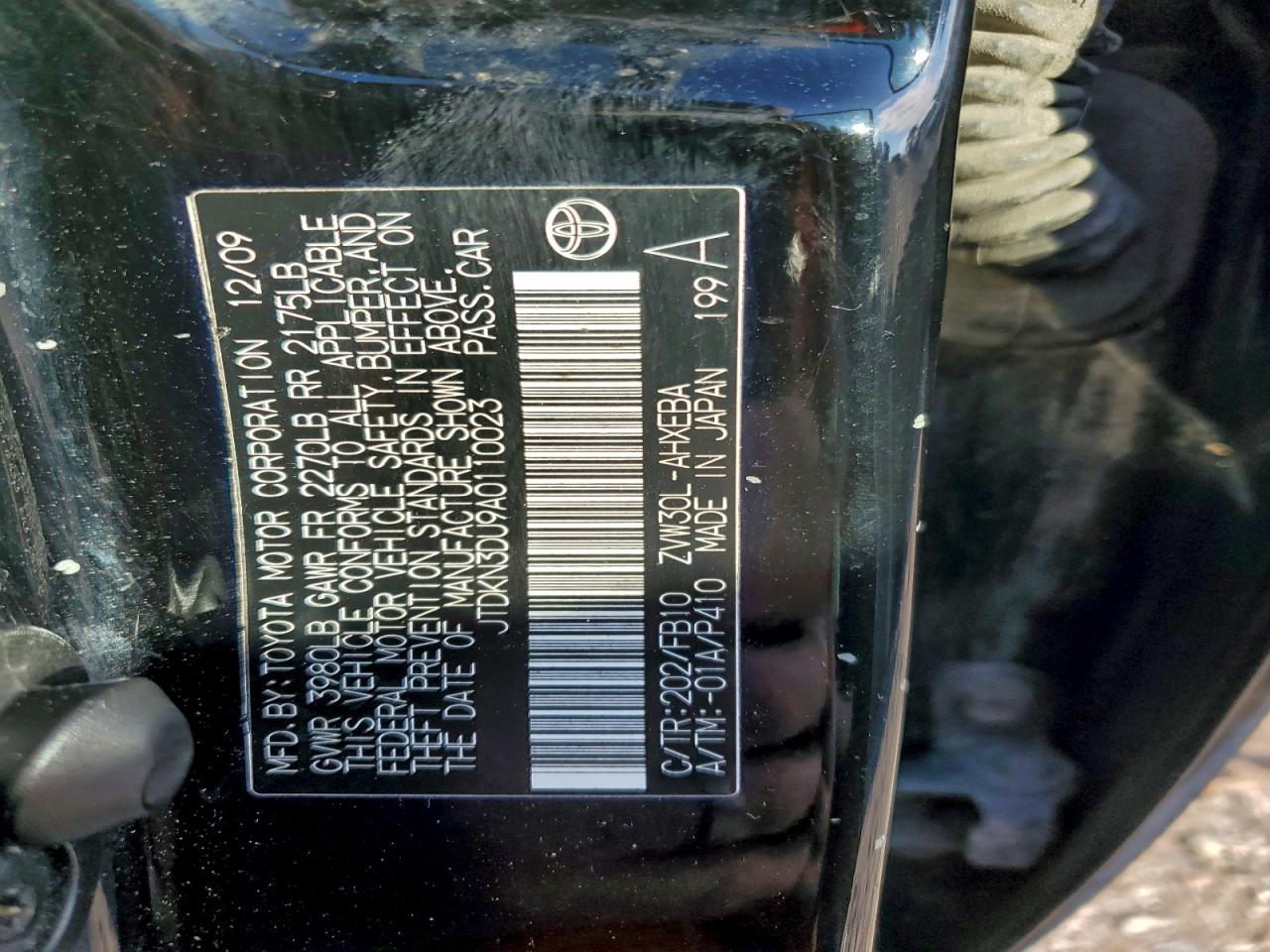 2010 Toyota Prius VIN: JTDKN3DU9A0110023 Lot: 94717785