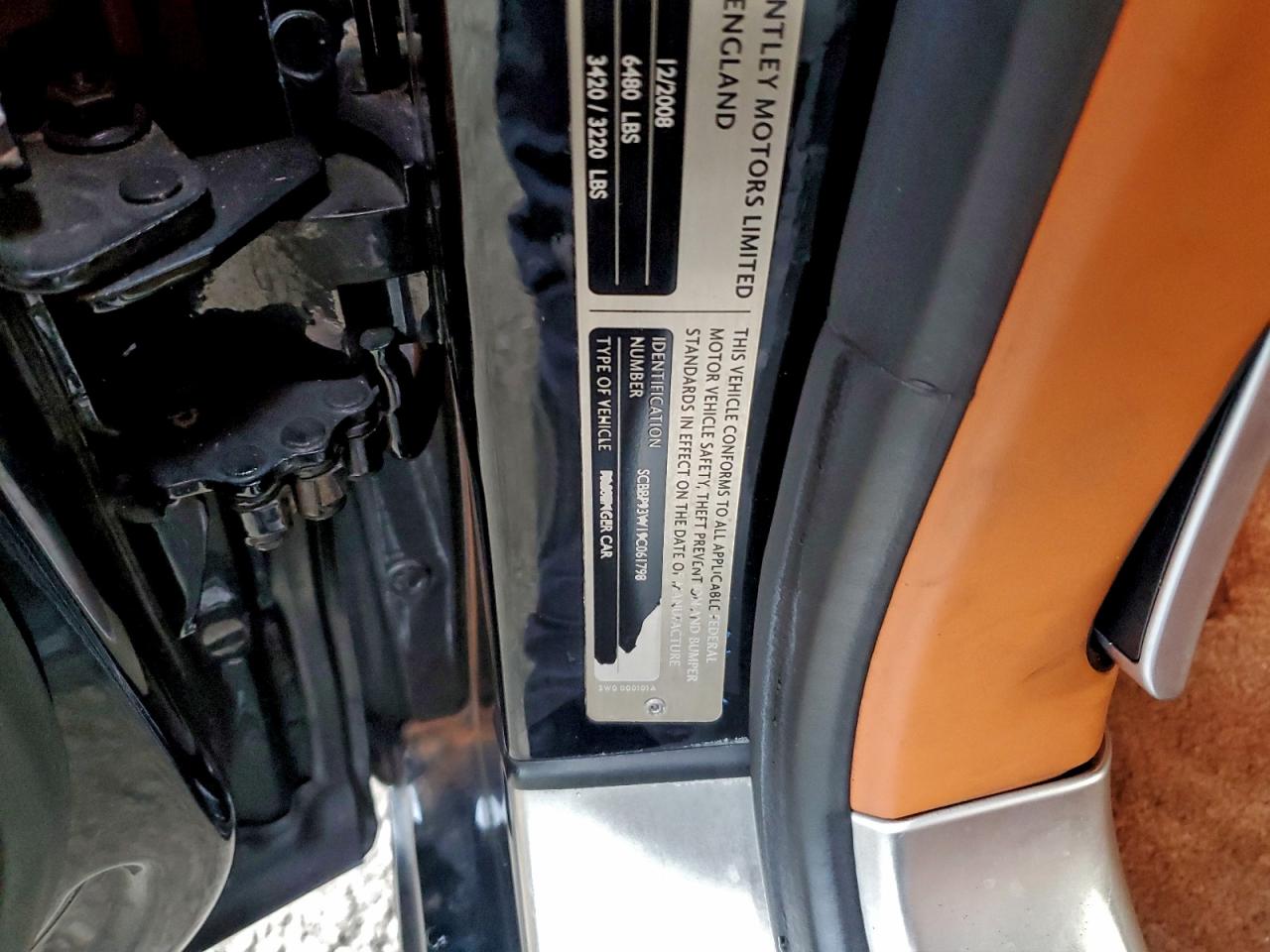 2009 Bentley Continental Flying Spur VIN: SCBBP93W19C061798 Lot: 93673965