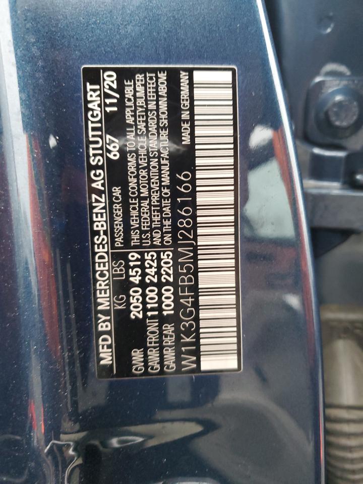 2021 Mercedes-Benz A 220 4Matic VIN: W1K3G4FB5MJ286166 Lot: 92114265