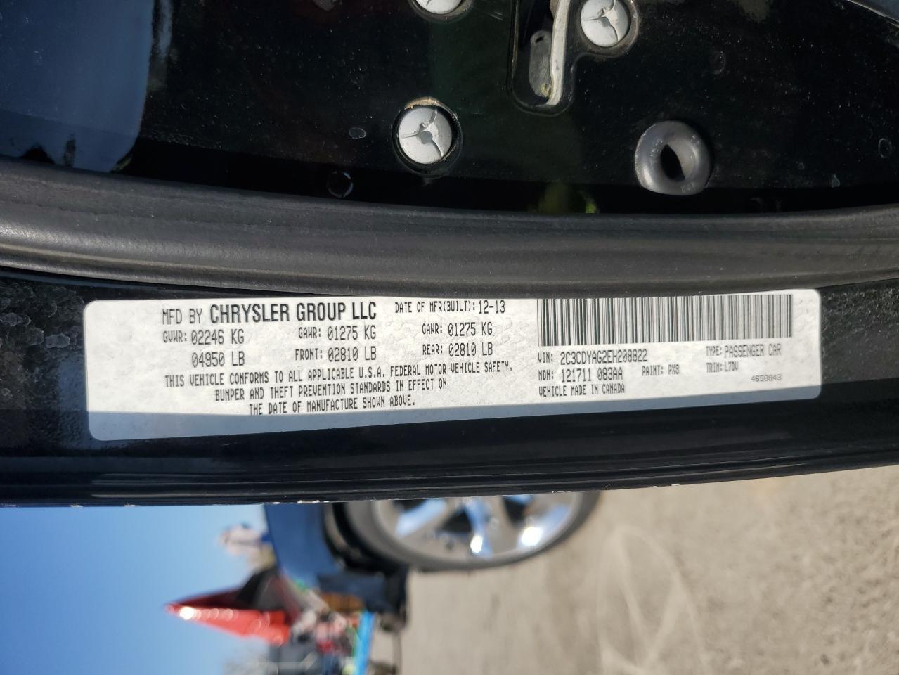 2014 Dodge Challenger Sxt VIN: 2C3CDYAG2EH208822 Lot: 91277665