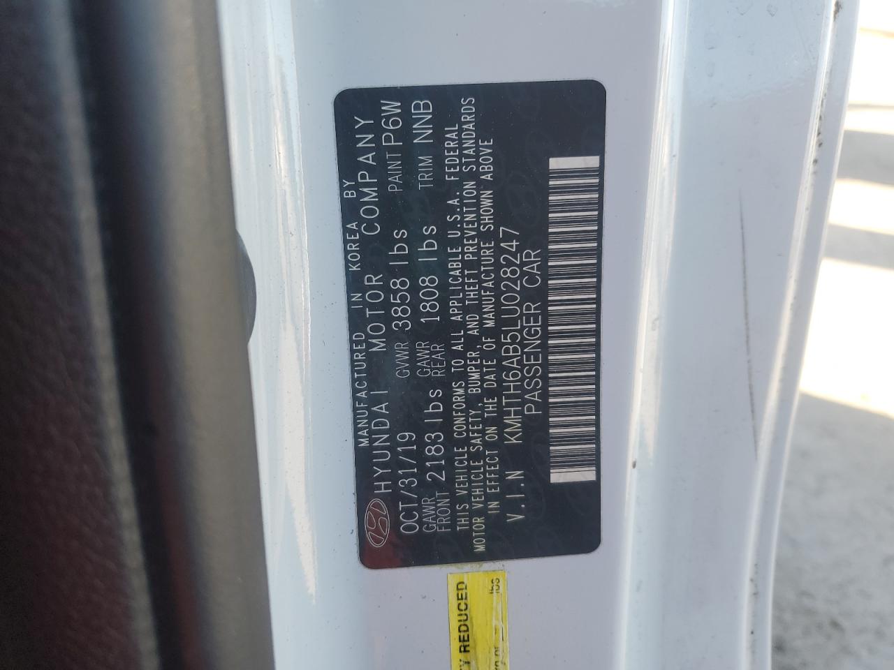 2020 Hyundai Veloster Turbo VIN: KMHTH6AB5LU028247 Lot: 92353325