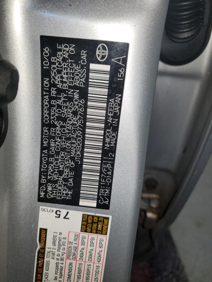 2007 Toyota Prius VIN: JTDKB20U977577676 Lot: 92643645