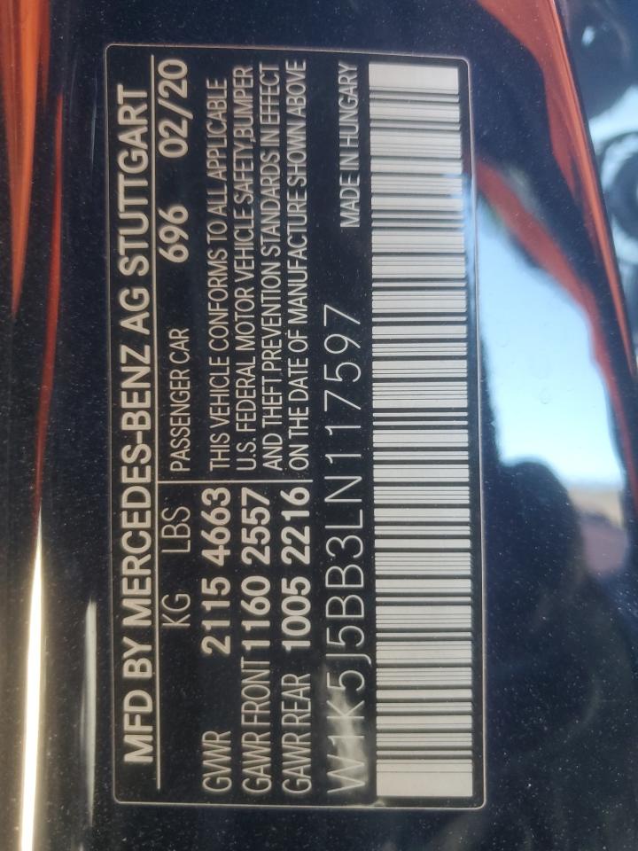 2020 Mercedes-Benz Cla Amg 35 4Matic VIN: W1K5J5BB3LN117597 Lot: 90760905