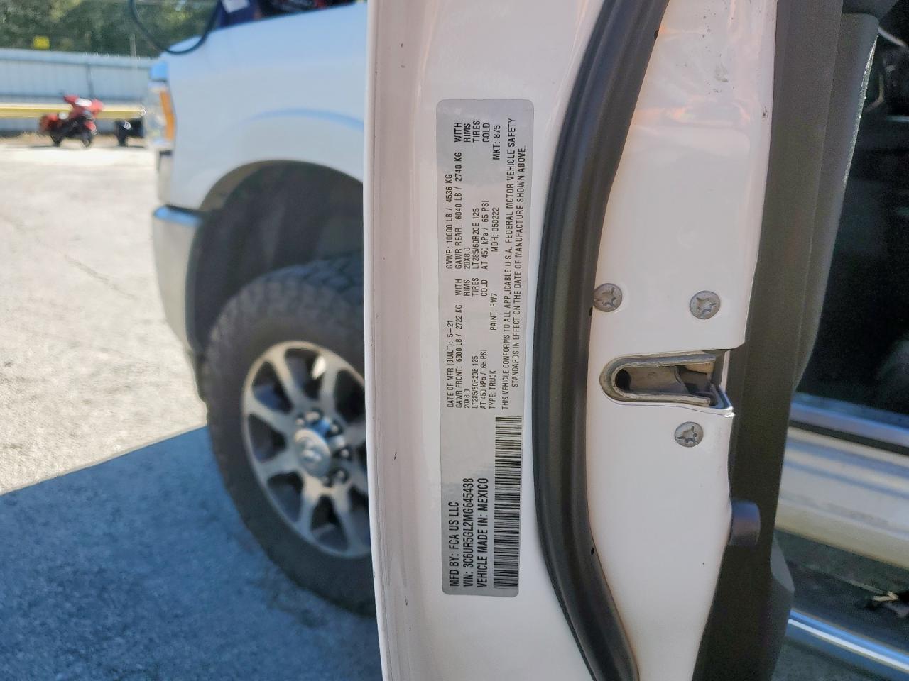 2021 Ram 2500 Longhorn VIN: 3C6UR5GL2MG645438 Lot: 91264515