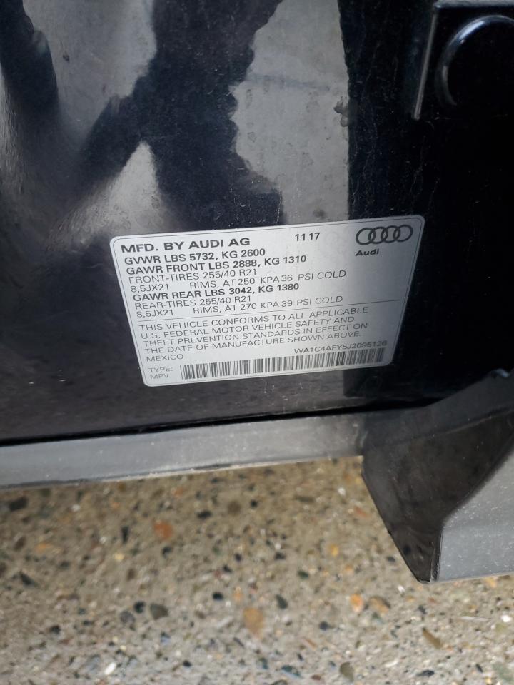 2018 Audi Sq5 Prestige VIN: WA1C4AFY5J2095126 Lot: 93451855